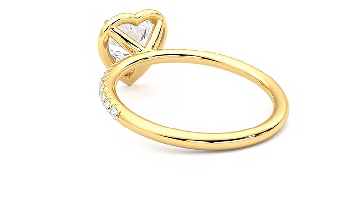 Taylor & Hart Dawn Heart Engagement Ring 360 degree image 17
