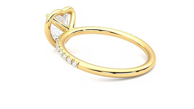 Taylor & Hart Dawn Heart Engagement Ring 360 degree image 18