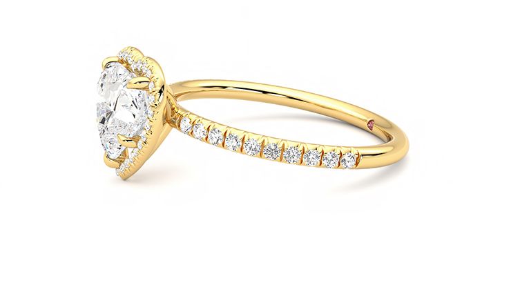 Taylor & Hart Dawn Heart Engagement Ring 360 degree image 22