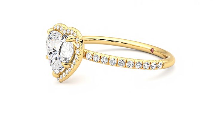 Taylor & Hart Dawn Heart Engagement Ring 360 degree image 23