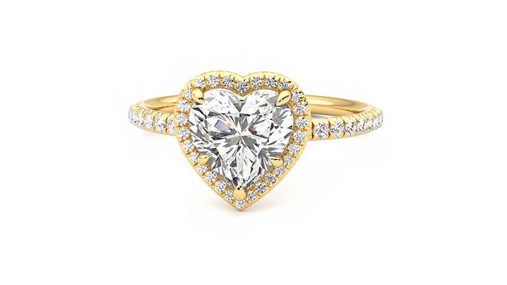 Taylor & Hart Dawn Heart Engagement Ring 360 degree image 28
