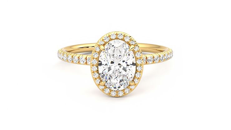 Taylor & Hart Dawn Oval Engagement Ring 360 degree image 1