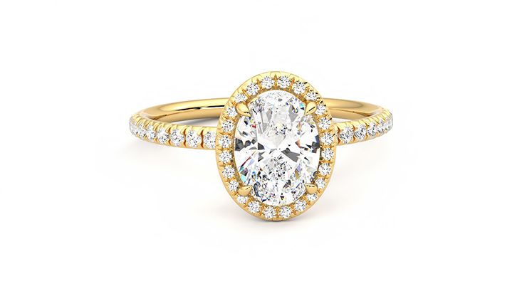 Taylor & Hart Dawn Oval Engagement Ring 360 degree image 2