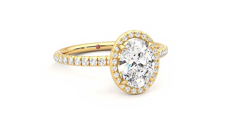 Taylor & Hart Dawn Oval Engagement Ring 360 degree image 4