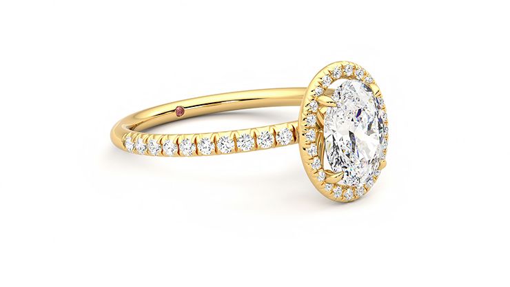Taylor & Hart Dawn Oval Engagement Ring 360 degree image 6