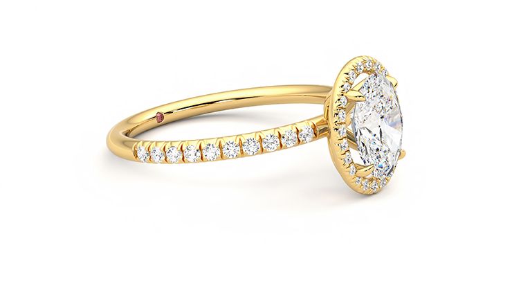 Taylor & Hart Dawn Oval Engagement Ring 360 degree image 7