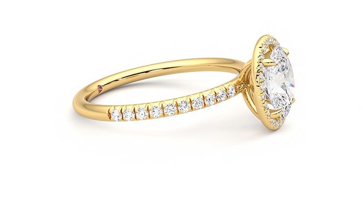 Taylor & Hart Dawn Oval Engagement Ring 360 degree image 8