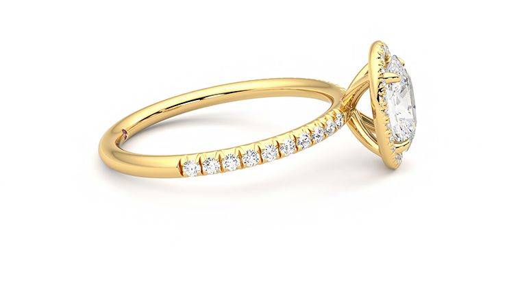 Taylor & Hart Dawn Oval Engagement Ring 360 degree image 9
