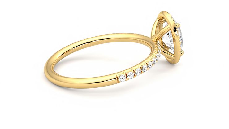 Taylor & Hart Dawn Oval Engagement Ring 360 degree image 11