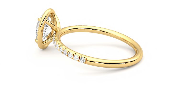 Taylor & Hart Dawn Oval Engagement Ring 360 degree image 19