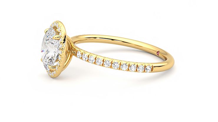 Taylor & Hart Dawn Oval Engagement Ring 360 degree image 22