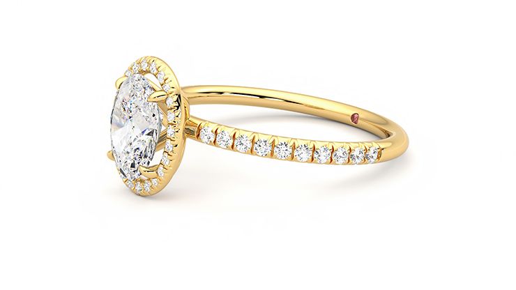 Taylor & Hart Dawn Oval Engagement Ring 360 degree image 23