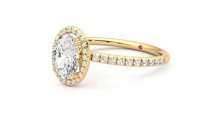Taylor & Hart Dawn Oval Engagement Ring 360 degree image 24