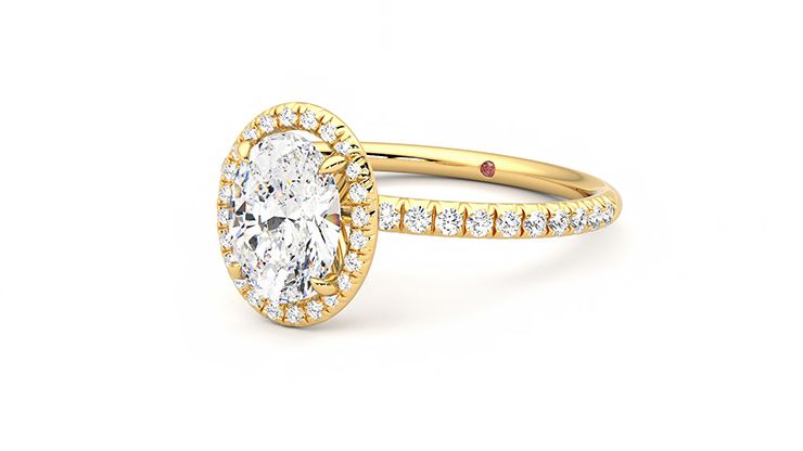 Taylor & Hart Dawn Oval Engagement Ring 360 degree image 25