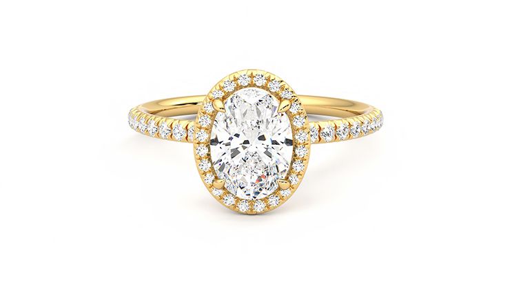 Taylor & Hart Dawn Oval Engagement Ring 360 degree image 29