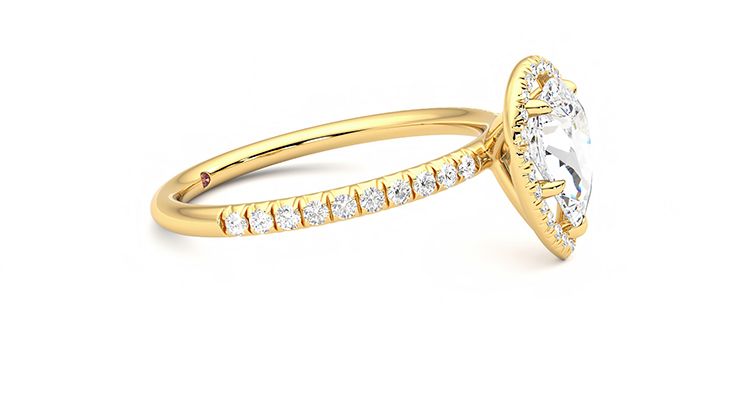 Taylor & Hart Dawn Pear Engagement Ring 360 degree image 7