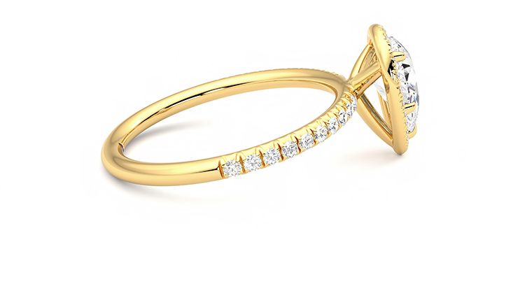 Taylor & Hart Dawn Pear Engagement Ring 360 degree image 9