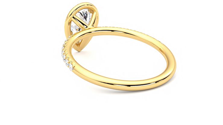 Taylor & Hart Dawn Pear Engagement Ring 360 degree image 16