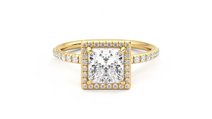 Taylor & Hart Dawn Princess Engagement Ring 360 degree image 0
