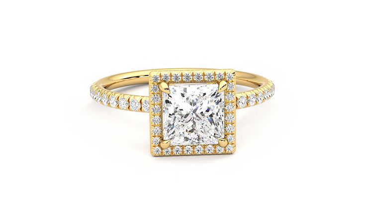 Taylor & Hart Dawn Princess Engagement Ring 360 degree image 2