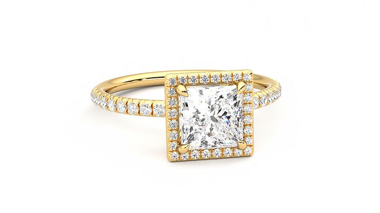 Taylor & Hart Dawn Princess Engagement Ring 360 degree image 3