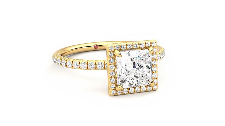 Taylor & Hart Dawn Princess Engagement Ring 360 degree image 4