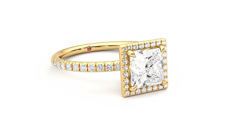 Taylor & Hart Dawn Princess Engagement Ring 360 degree image 5