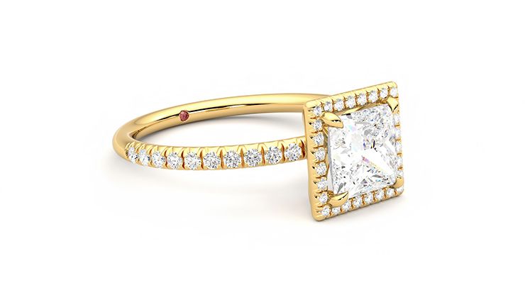 Taylor & Hart Dawn Princess Engagement Ring 360 degree image 6