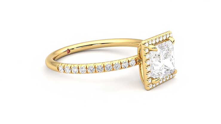 Taylor & Hart Dawn Princess Engagement Ring 360 degree image 7