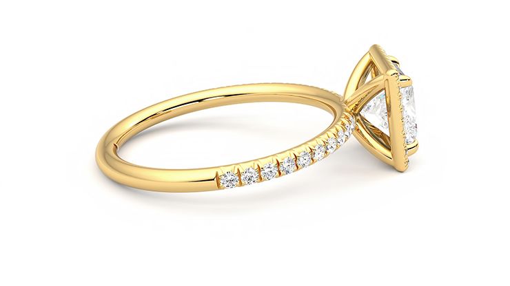 Taylor & Hart Dawn Princess Engagement Ring 360 degree image 10