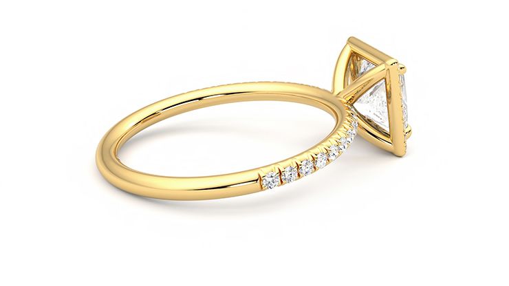 Taylor & Hart Dawn Princess Engagement Ring 360 degree image 11
