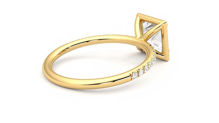 Taylor & Hart Dawn Princess Engagement Ring 360 degree image 12