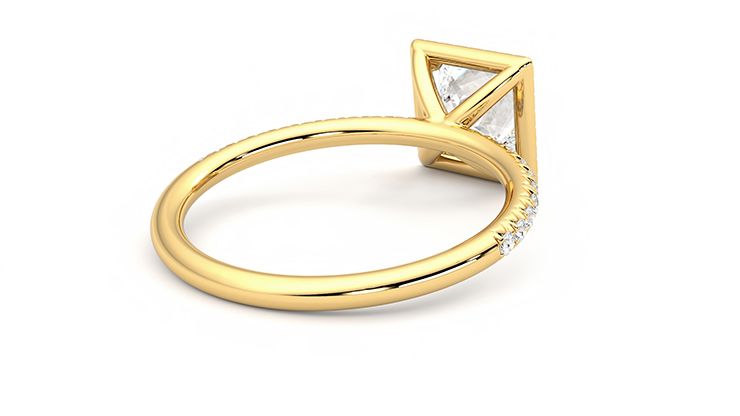 Taylor & Hart Dawn Princess Engagement Ring 360 degree image 13