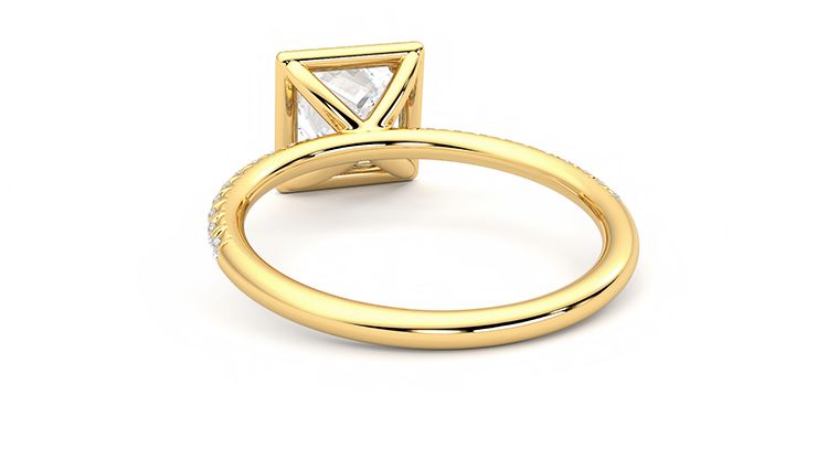 Taylor & Hart Dawn Princess Engagement Ring 360 degree image 16