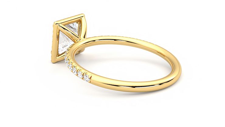Taylor & Hart Dawn Princess Engagement Ring 360 degree image 18