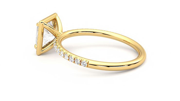 Taylor & Hart Dawn Princess Engagement Ring 360 degree image 19