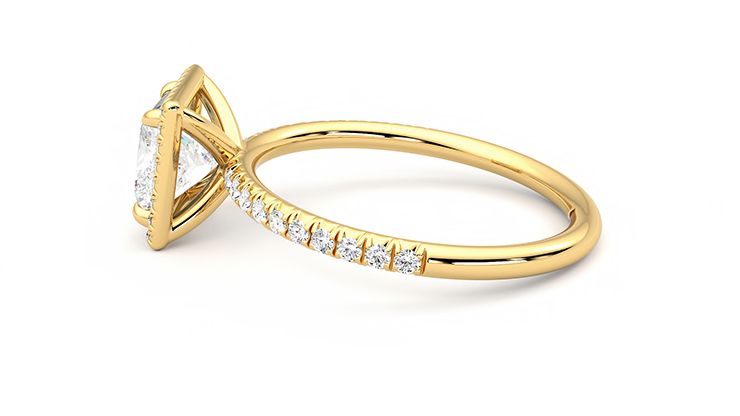 Taylor & Hart Dawn Princess Engagement Ring 360 degree image 20
