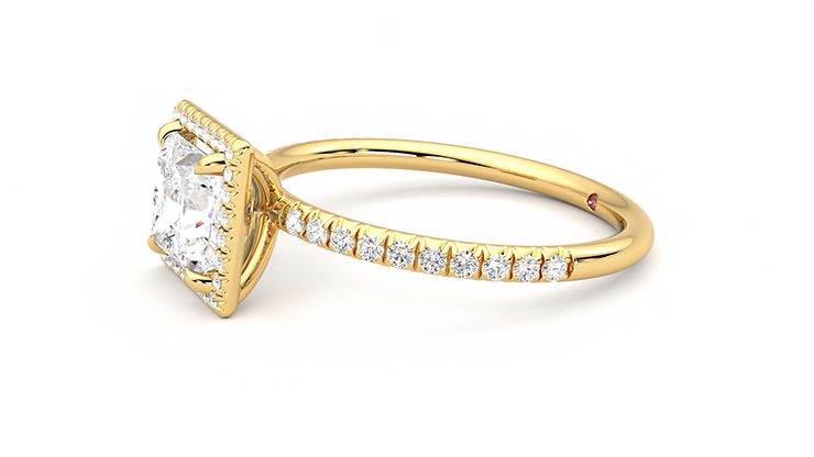 Taylor & Hart Dawn Princess Engagement Ring 360 degree image 22