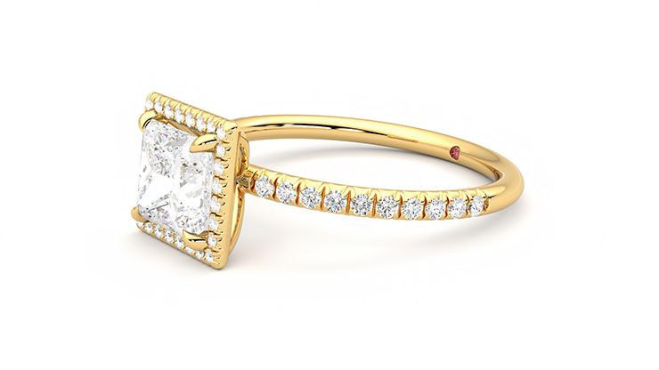 Taylor & Hart Dawn Princess Engagement Ring 360 degree image 23