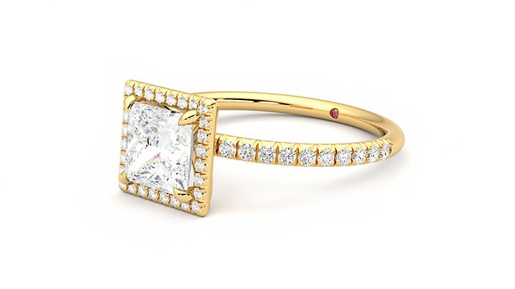 Taylor & Hart Dawn Princess Engagement Ring 360 degree image 24