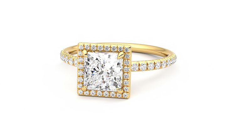 Taylor & Hart Dawn Princess Engagement Ring 360 degree image 27