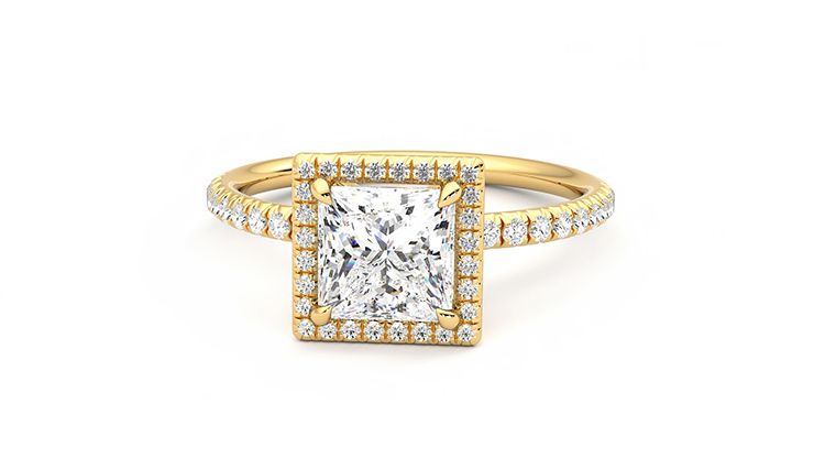 Taylor & Hart Dawn Princess Engagement Ring 360 degree image 28
