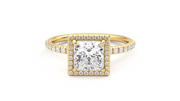 Taylor & Hart Dawn Princess Engagement Ring 360 degree image 29
