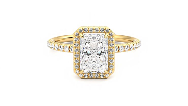 Taylor & Hart Dawn Radiant Engagement Ring 360 degree image 0