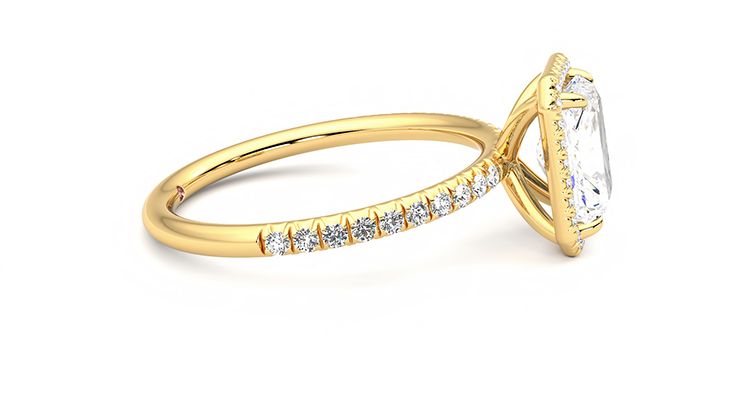 Taylor & Hart Dawn Radiant Engagement Ring 360 degree image 9