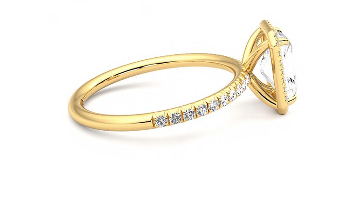 Taylor & Hart Dawn Radiant Engagement Ring 360 degree image 10