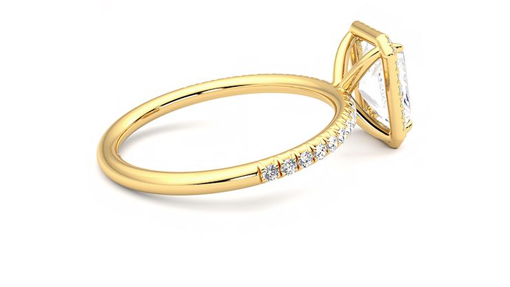 Taylor & Hart Dawn Radiant Engagement Ring 360 degree image 11