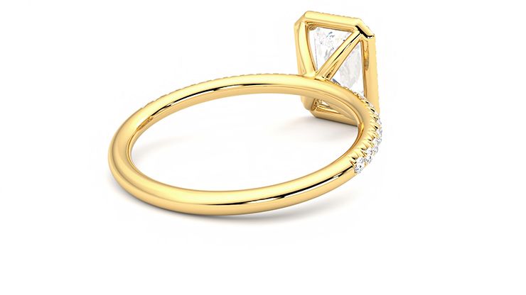 Taylor & Hart Dawn Radiant Engagement Ring 360 degree image 13