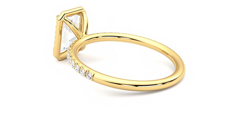Taylor & Hart Dawn Radiant Engagement Ring 360 degree image 18