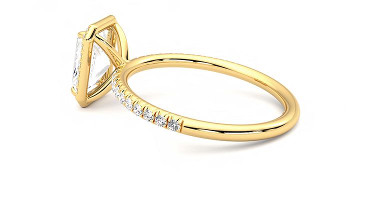 Taylor & Hart Dawn Radiant Engagement Ring 360 degree image 19